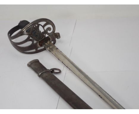 An 1821 Light Infantry Officers Word by Stillwell &amp; Son, London in steel scabbard 