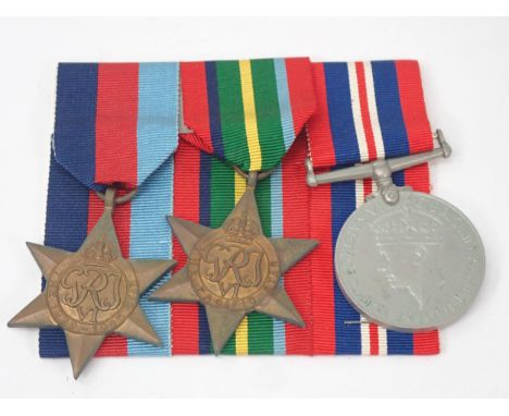 Three: 1939-45 Star; Pacific Star and War Medal to 85126 Lieutenant Colonel Harry Fieldhouse OBE, Royal Army Ordnance Corps w