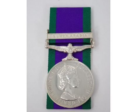 Campaign Service Medal with South Arabia Clasp to 23906172 Gunner A. Ashworth, Royal Horse Artillery 