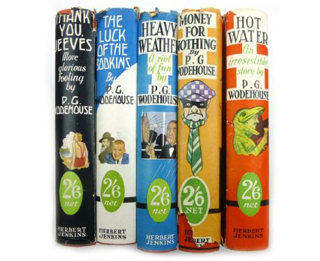 Wodehouse P. : First Editions, 2nd. Printings. Thank You Jeeves, ( 1935 ); Luck of the Bodkins, ( 1935 ); Heavy Weather, (193