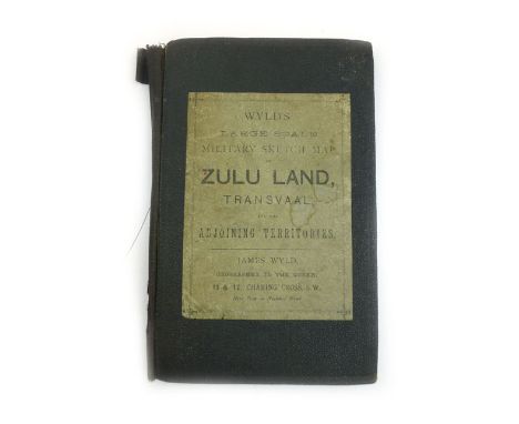 Wyld J. :  Military Sketch of of Zulu Land, The Transvaal and Adjoining Territories, 1879. A linen-backed, folding, 24 panell