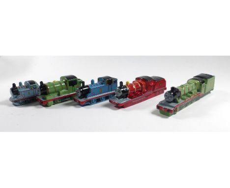 Five Wade Thomas the Tank Engine collectable's, contained in two boxes