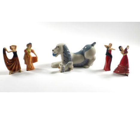 Five Wade limited edition Membership figurines including 'Jessie Van Hallen Curtsey & Sunshine' and others, each boxed