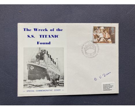 1912 Titanic survivor B V Dean signed rare 1985 Found Wreck of SS Titanic cover. Bertram Dean was born on May 21, 1910, in Lo