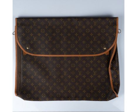Presenting a timeless Louis Vuitton Monogram Canvas Garment Cover, an elegant travel essential for the discerning collector. 