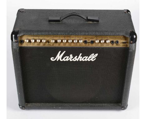 A Marshall Valvestate V80 model 8080 guitar amplifier, with normal and boost channels, master effects, reverb and volume cont