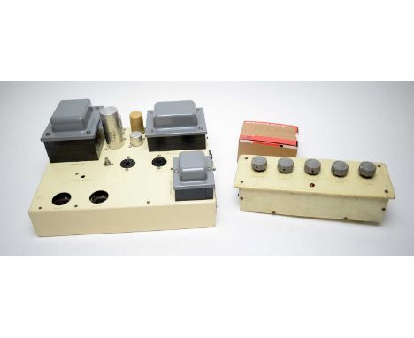 A Pye PF91 mono amplifier with ECL 33/35 valves (for restoration), and matching pre-amplifier.