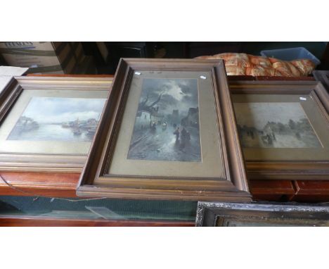 Three Edwardian Gilt Framed Gozzard Prints 