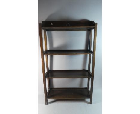 An Edwardian Oak Four Shelf Open Bookcase, 56cm Wide 