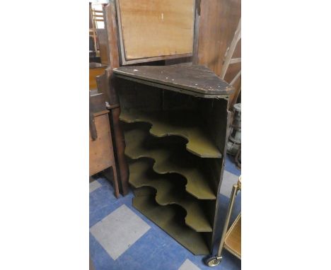 A Shaped Wall Shelf Unit, 69cm Wide 