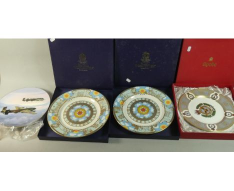 A Collection of Decorated Plates to Include Two Royal Worcester Millennium, Coalport and Spode RAF etc 