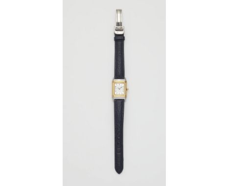 Jaeger LeCoultre Reverso Ladies18 kt Gelbgold, Stahl. Zweifarbige Damenarmbanduhr mit Wendegehäuse und Saphirglas. Goldenes U