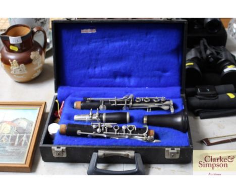 A cased Boosey &amp; Hawkes clarinet, series 2-20