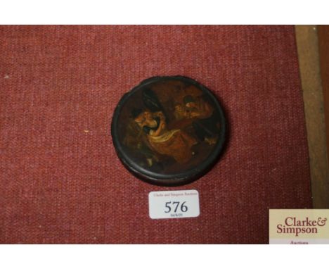 A 19th Century circular snuff box AF