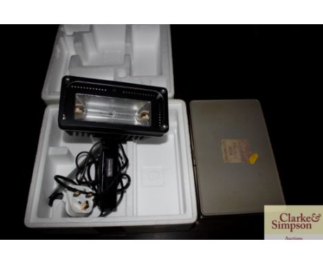An inspection lamp; together with a tackle box