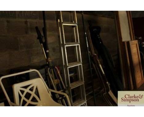 An aluminium step ladder