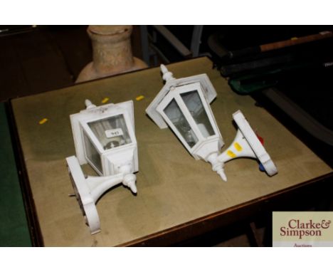 A pair of outdoor light fittings 