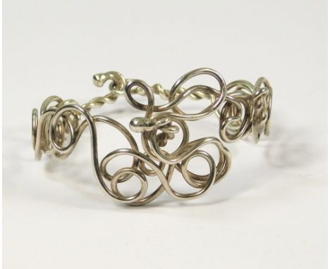 HELEN FEILER. A Helen Feiler, Newlyn, silver bangle.