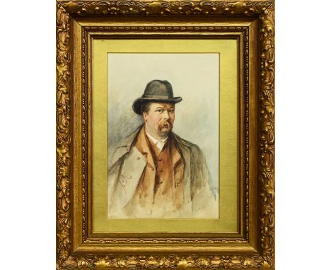 CHARLES ANDREW SELLAR RSW (SCOTTISH 1856 - 1926), PORTRAIT OF A MAN watercolour on paper, signedmounted, framed and under gla