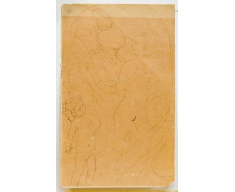 * AUGUSTUS JOHN RA (WELSH 1878 - 1961), UNTITLED SKETCH pen on paperunframedoverall size 23cm x 15cm 