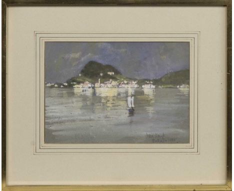 * JEKA KEMP (SCOTTISH 1876 - 1967), BELLAGIO watercolour on paper, signed, titled and dated 1908mounted, framed and under gla