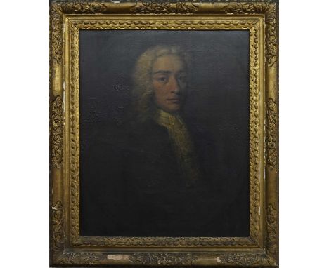 BRITISH SCHOOL, PORTRAIT OF A MAN oil on canvasframedimage size 74cm x 61cm, overall size 97cm x 83cm