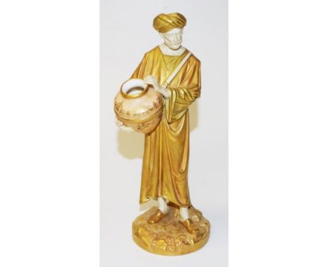 Victorian Royal Worcester water carrier figure height 22cm approx