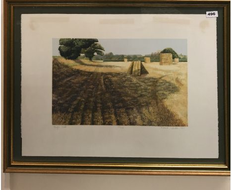 Richard Wardle, two framed limited edition screen prints both number 129/150 entitled 'Bright Field' and 'Summer Shade'. fram