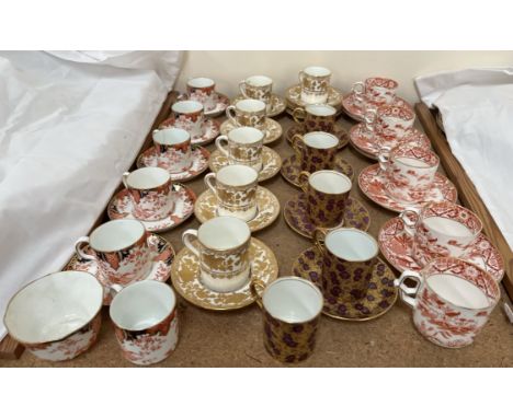 A Royal Crown Derby 2712 pattern part coffee set together with Grainger &amp; Co Worcester part coffee set, and other part co