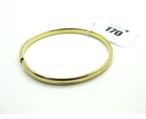 A Modern 9ct Gold Plain Bangle, (6.3grams). 