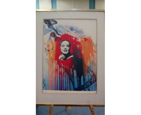 Limited edition Salvador Dali "Marilyn as Mao" Giclee, Signed in pencil "Dali" limited edition 10/500 Framed with no glass 68