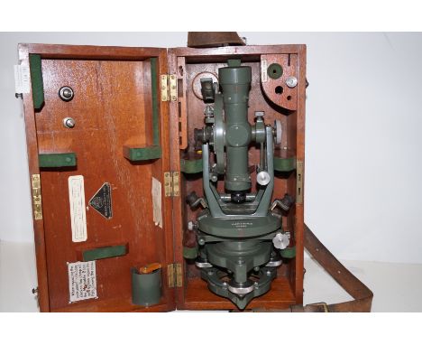 Vintage Hilger & Watts theodolite, cased 