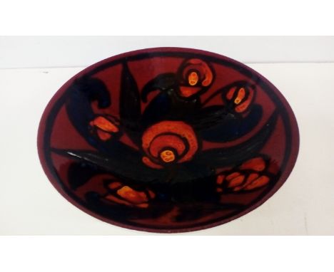 Poole pottery charger makers mark Patricia Churchouse(?) 34cm diameter