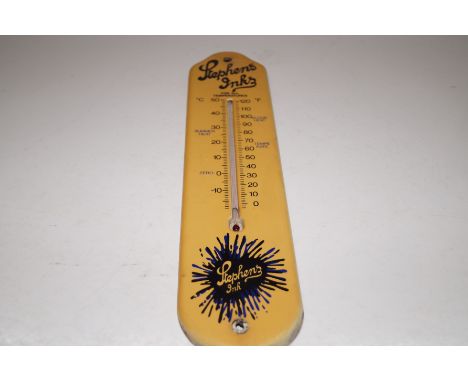 Vintage Stephen's Inks wall thermometer in plastic by Dodo Designs, Tunbridge Wells, height 47cm 