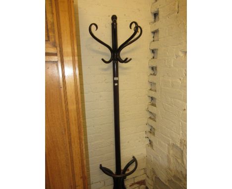 Early 20th Century bentwood half round hat, coat and stick stand 