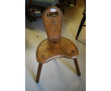 French pine tripod stool 