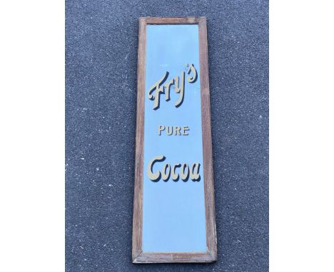 A Fry's Pure Cocoa narrow advertising mirror, 16 1/2 x 60".