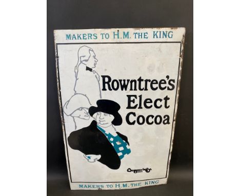 A Rowntree's Elect Cocoa pictorial enamel sign, restored, 20 x 30".