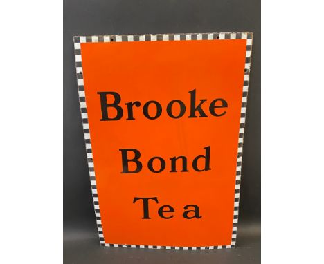A Brooke Bond Tea rectangular enamel sign in excellent condition, 20 x 30".