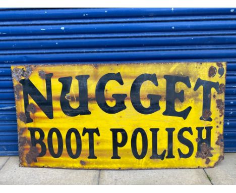 A Nugget Boot Polish rectangular enamel  sign, 48 x 24".