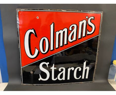 A Colman's Starch enamel sign in good condition, 38 x 36".