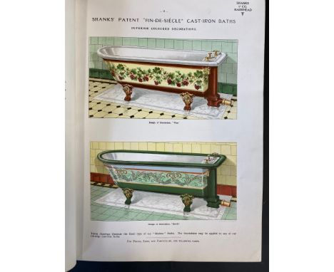 An illustrated catalogue of sanitary appliances manufactured by Shanks &amp; Co. Ltd, Tubal Works, Barrhead, Scotland, with f