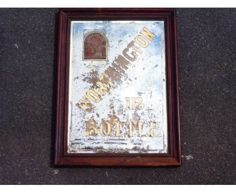 A Worthington 'Pale Ale' in bottle advertising pub mirror, 27 x 36".