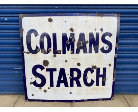 A Colman's Starch enamel sign, 38 x 36".