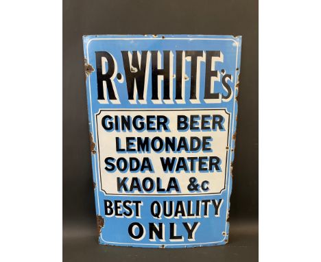 An R. White's Ginger Beer, Lemonade, Soda Water, Kaola etc. enamel sign by Imperial, 20 x 30".