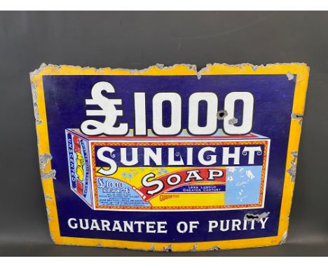 A Sunlight Soap £1000 Guarantee of Purity pictorial packet enamel sign, 36 x 27".