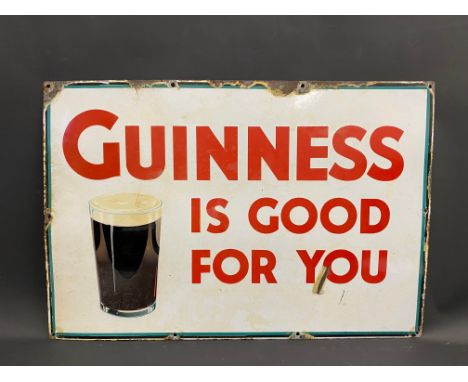 A Guinness Is Good For You enamel sign by Stocal, 27 1/2 x 18 1/2".