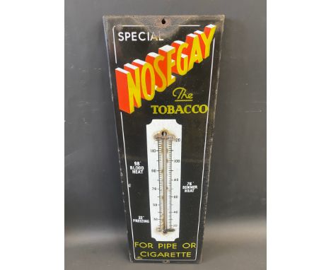A Nosegay Tobacco enamel thermometer, 7 1/2 x 22 1/2".