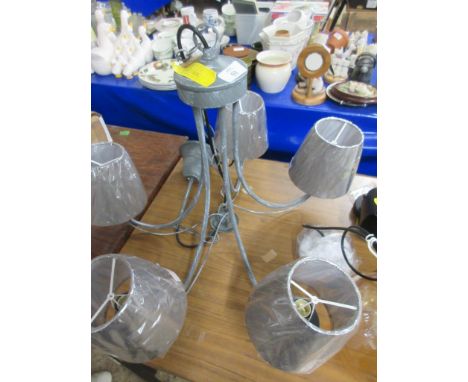 Marlow Home Co. Brundidge 5-Light Shaded Chandelier, RRP £88.99 Colour: Grey