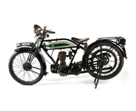 Triumph Model P (SPORTS MODEL) Registration number: BO 9008  Engine: 494cc  date of first registration 03/04/1925 Engine numb